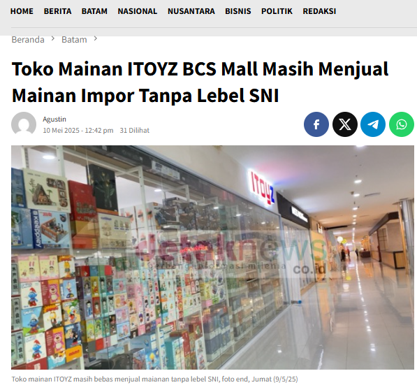 mainan anak tanpa label sni