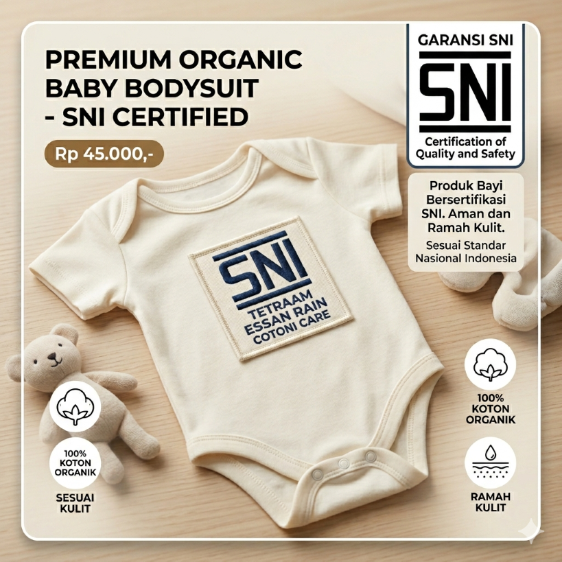 Badge SNI pakaian bayi pada thumbnail produk marketplace
