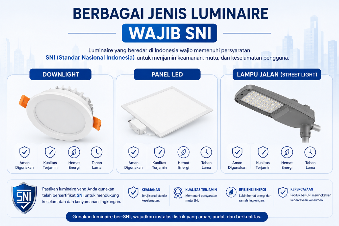 Jenis-jenis Luminaire Wajib SNI