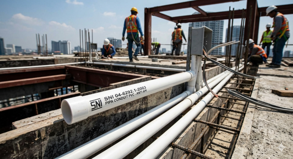 Jasa SNI Pipa Conduit cepat untuk proyek konstruksi gedung bertingkat